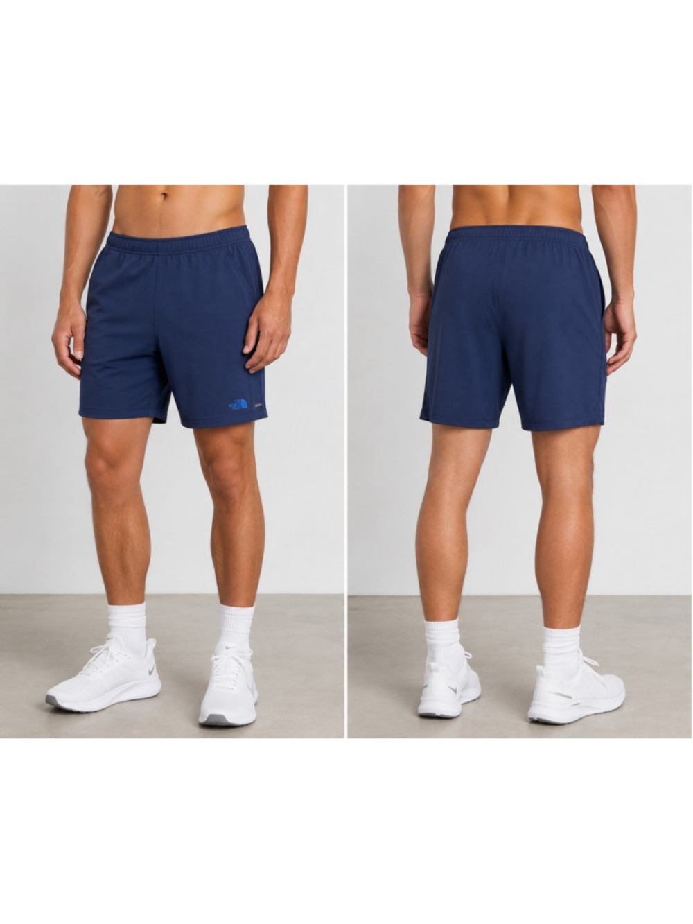 The North Face Men’s Medium Blue Athletic Running Training Shorts Stretch Pocket